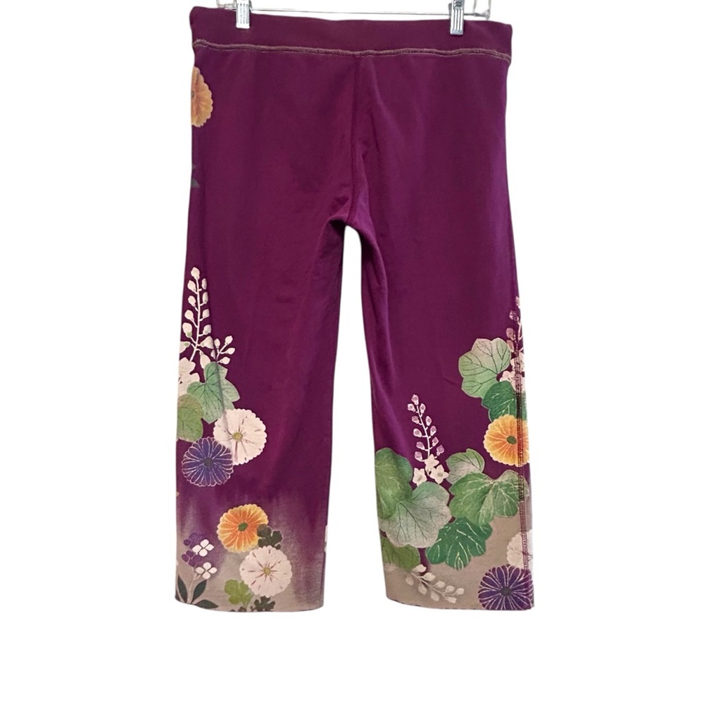 Rare! lucky brand M-XL sweatpants cropped Asian floral print boho‎ yoga Y2K - Picture 14 of 16